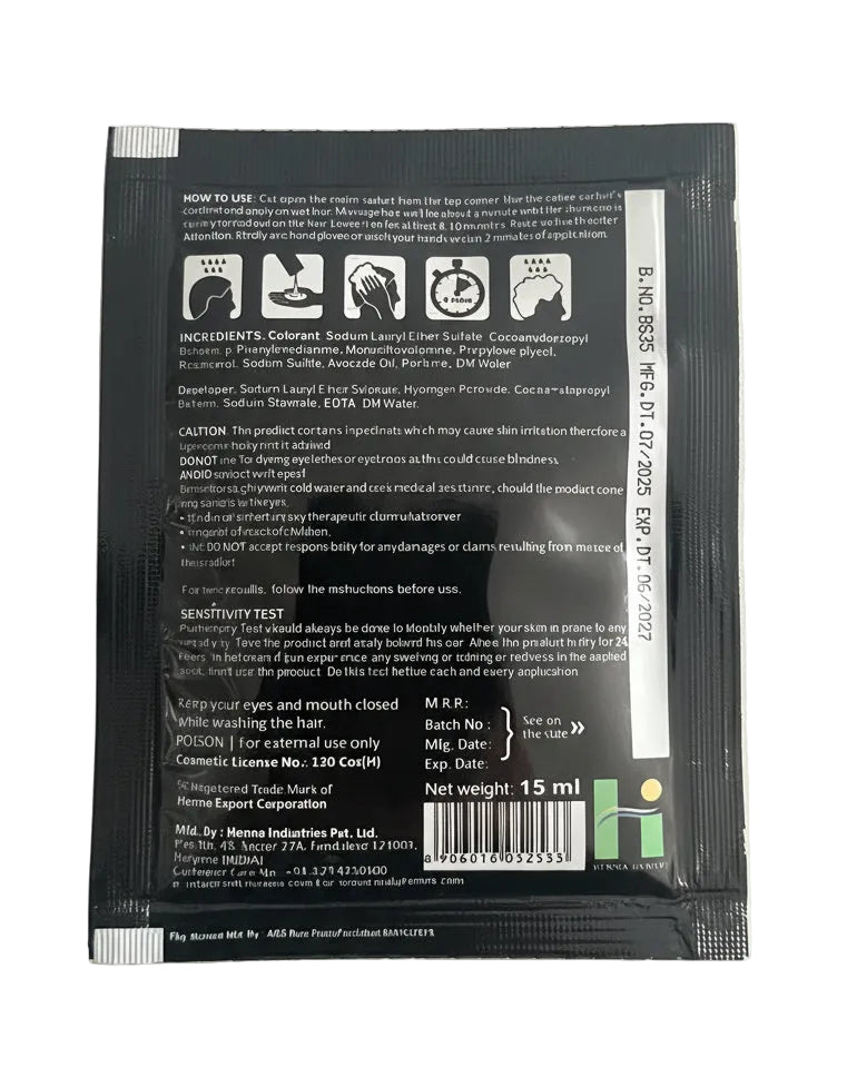 Black Rose Henna Hair Color Shampoo 15g