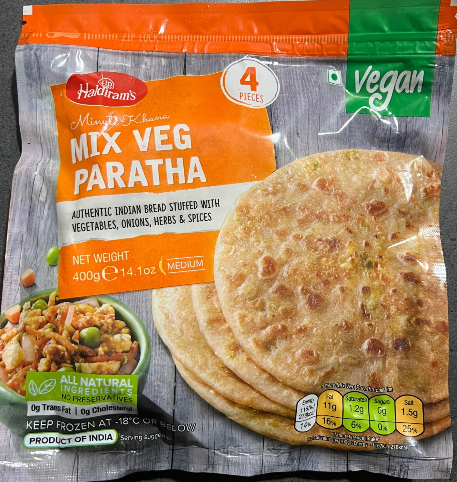 HR Mix Veg Paratha 400g 4pcs