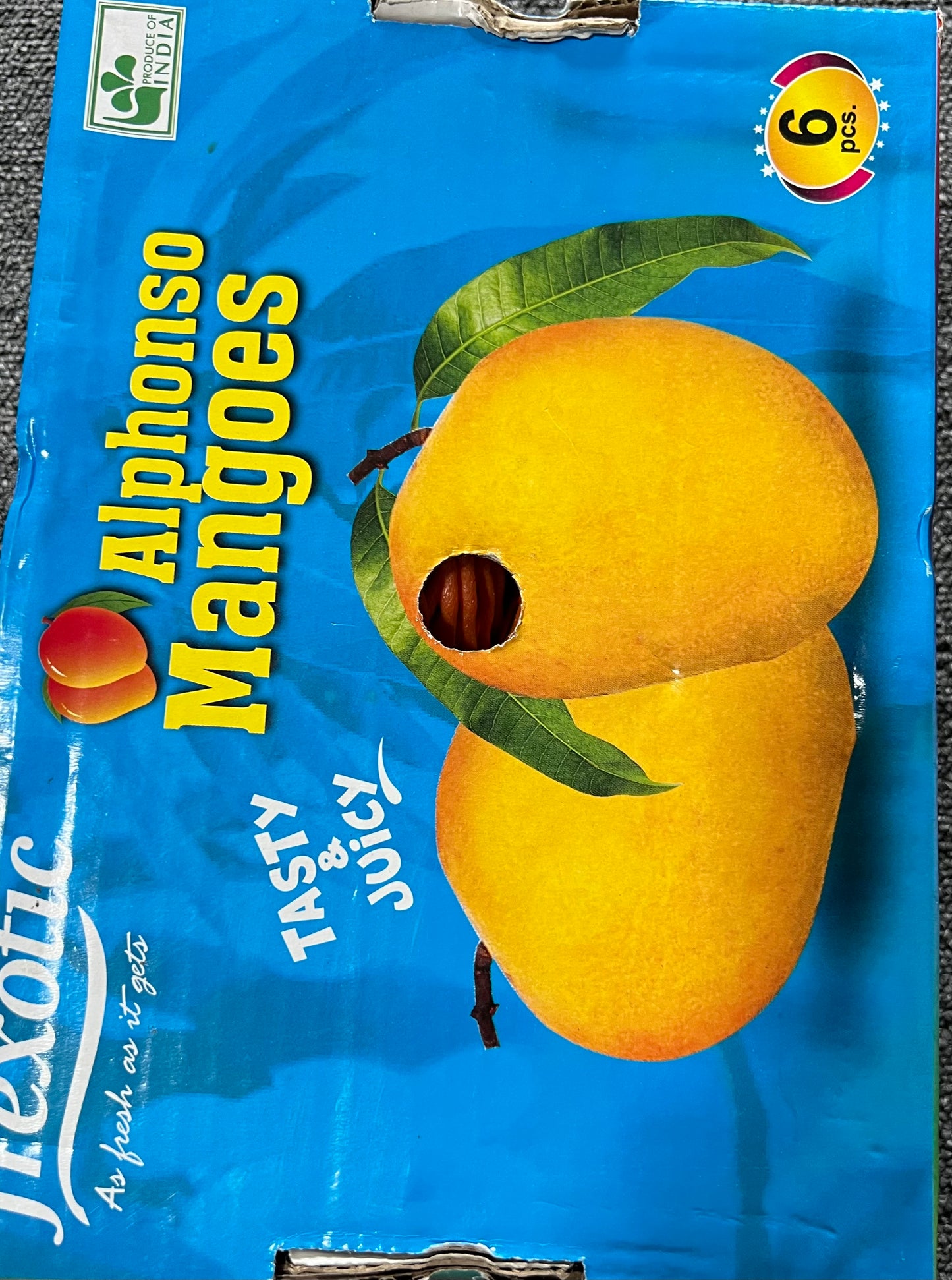Alphonso Mangoes 1.5kg Box (6pcs)