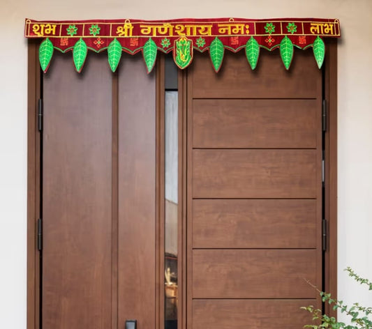 Sree Ganeshaya Namaha 3ft Cloth Leaf Toran