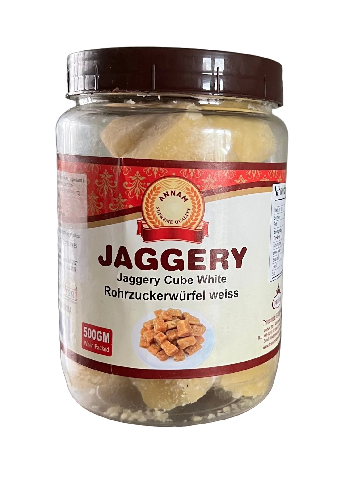 Annam Jaggery Cubes (white) 500g